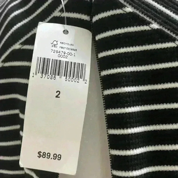 Banana Republic Factory Black White Striped Sheath Dress-NWT - Picture 5 of 8